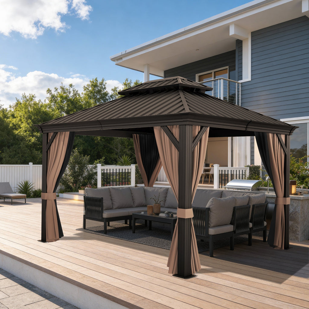 Aluminium Carport with Steel Roof – Weatherproof Canopy for Cars, Motorbikes & Campervans