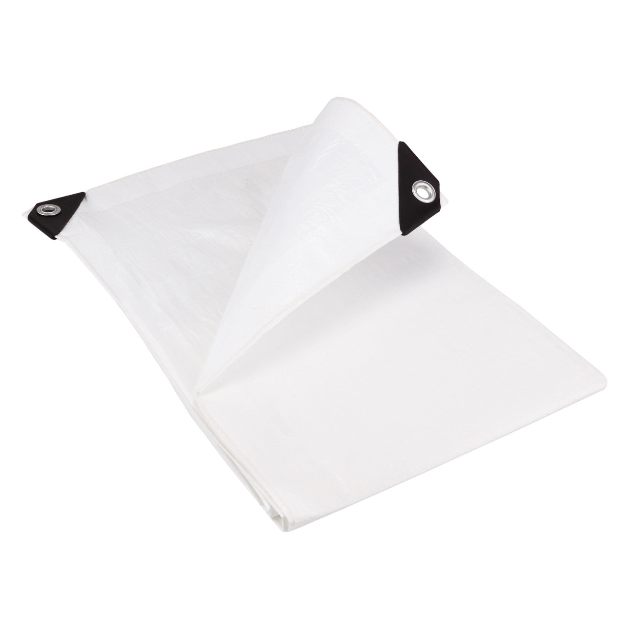 110GSM Waterproof Tarpaulin – Standard All-Weather Cover Sheet with Eyelets White