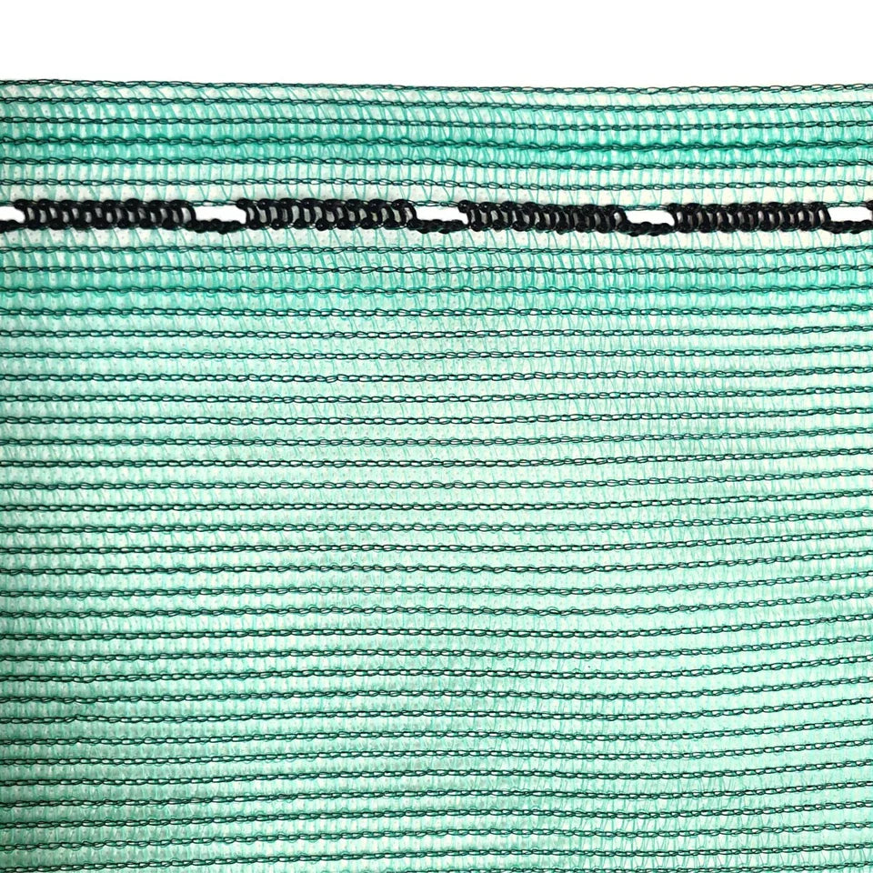 110gsm Green HDPE Wind Barrier Mesh with 50% Shade & 40% Airflow Reduction – UV Stabilised with 5cm Eyelets