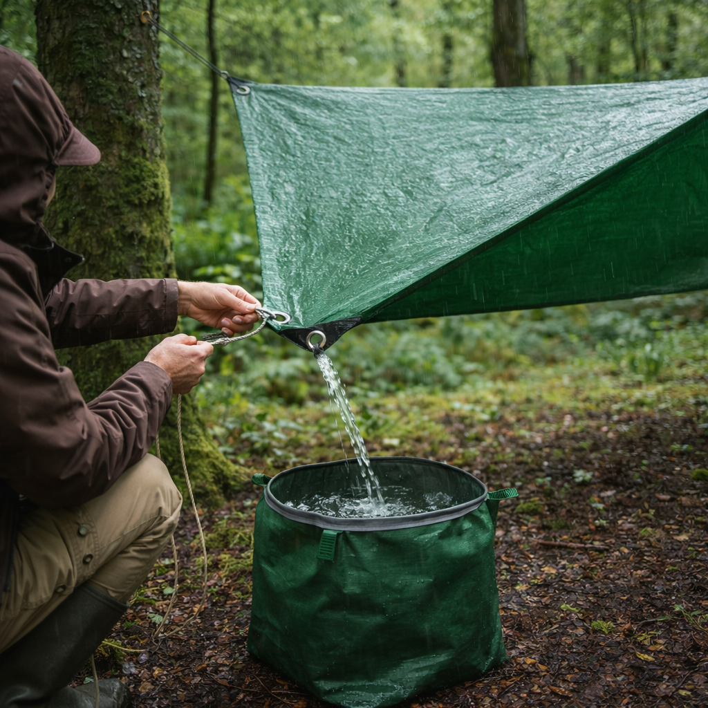 140GSM Waterproof Tarpaulin Green/Silver – Heavy Duty Cover Sheet with Eyelets