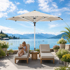 Garden Parasol – Square & Round | Heavy-Duty Aluminium Pole, Double Vent Canopy | 2.7m, 3m & 3.35m