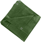 200GSM Green Heavy Duty Waterproof Tarp Sheet Cover | Reinforced PP/PE Tarpaulin | UV Resistant | Mould Proof | Double-Stitched Edges | Metal Eyelets Green