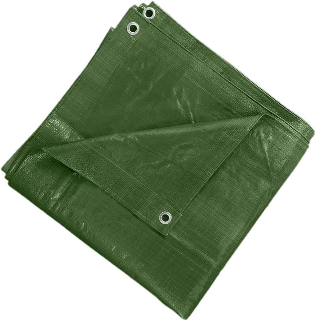 200GSM Green Heavy Duty Waterproof Tarp Sheet Cover | Reinforced PP/PE Tarpaulin | UV Resistant | Mould Proof | Double-Stitched Edges | Metal Eyelets Green