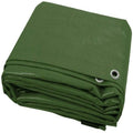 200GSM Green Heavy Duty Waterproof Tarp Sheet Cover | Reinforced PP/PE Tarpaulin | UV Resistant | Mould Proof | Double-Stitched Edges | Metal Eyelets Green