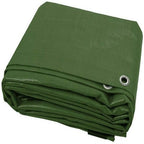 200GSM Green Heavy Duty Waterproof Tarp Sheet Cover | Reinforced PP/PE Tarpaulin | UV Resistant | Mould Proof | Double-Stitched Edges | Metal Eyelets Green