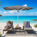 Garden Parasol – Square & Round | Heavy-Duty Aluminium Pole, Double Vent Canopy | 2.7m, 3m & 3.35m