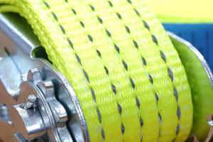 5 Ton Hi Vis Yellow Ratchet Strap – Heavy Duty Tie Down Strap, 4m to 20m