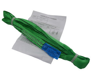 Round Webbing Sling 2 Tonne WLL Green – Endless Lifting Sling, 1m to 6m EWL