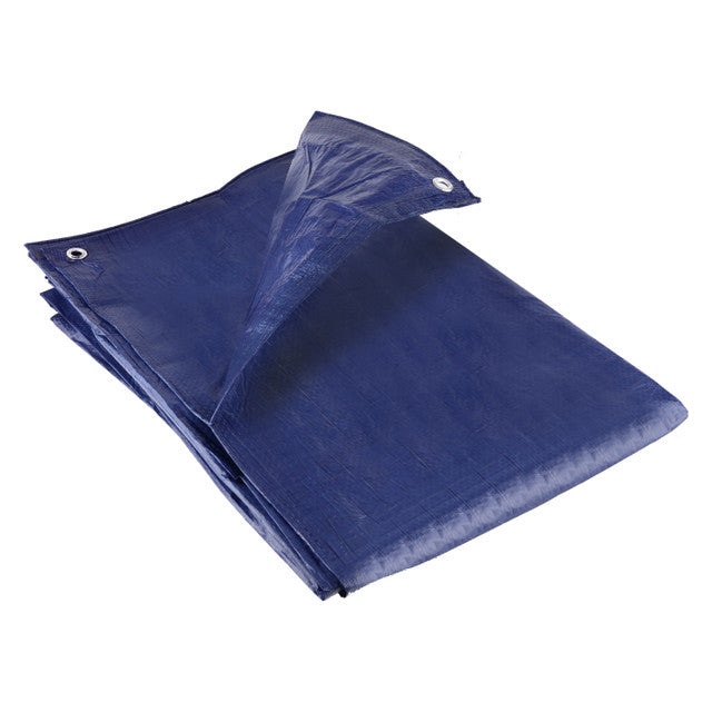 80GSM Waterproof Tarpaulin Blue/Green/Camouflage – Economy Cover Sheet With Eyelets Blue