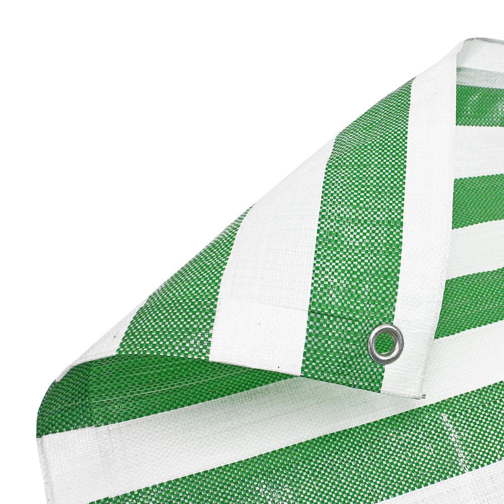 Striped Waterproof Tarpaulin Sheet 170gsm - Market Stall Cover ,Eyelets - UV Protected