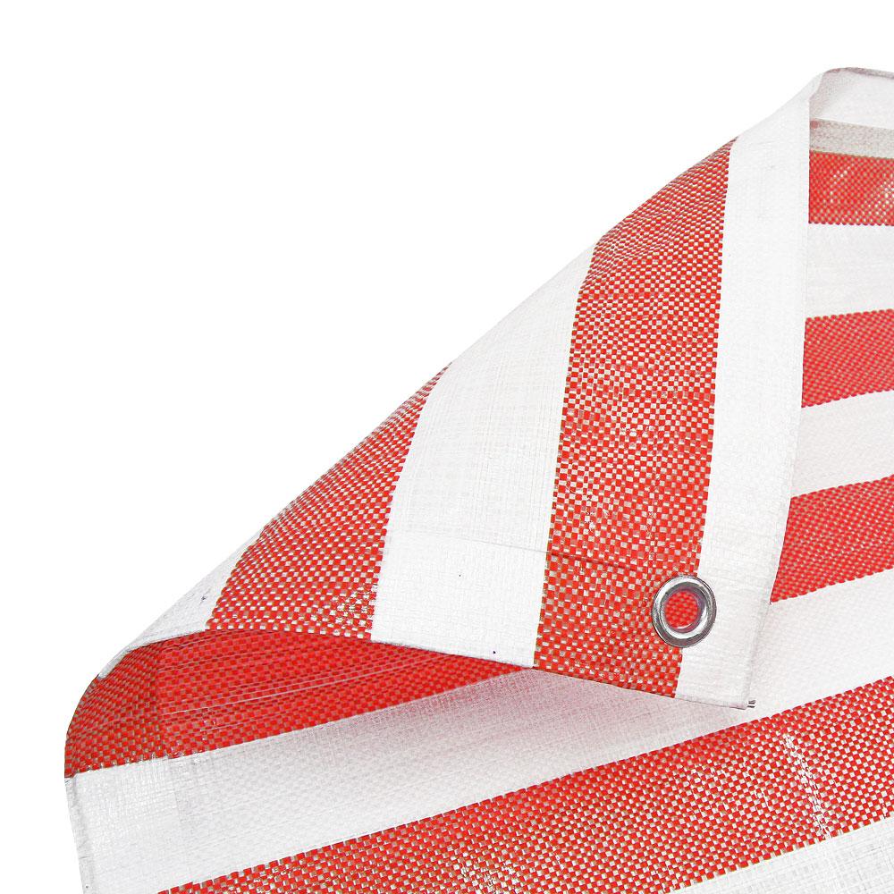 Striped Waterproof Tarpaulin Sheet 170gsm - Market Stall Cover ,Eyelets - UV Protected