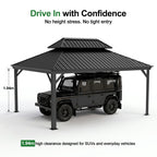 Aluminium Carport with Steel Roof – Weatherproof Canopy for Cars, Motorbikes & Campervans