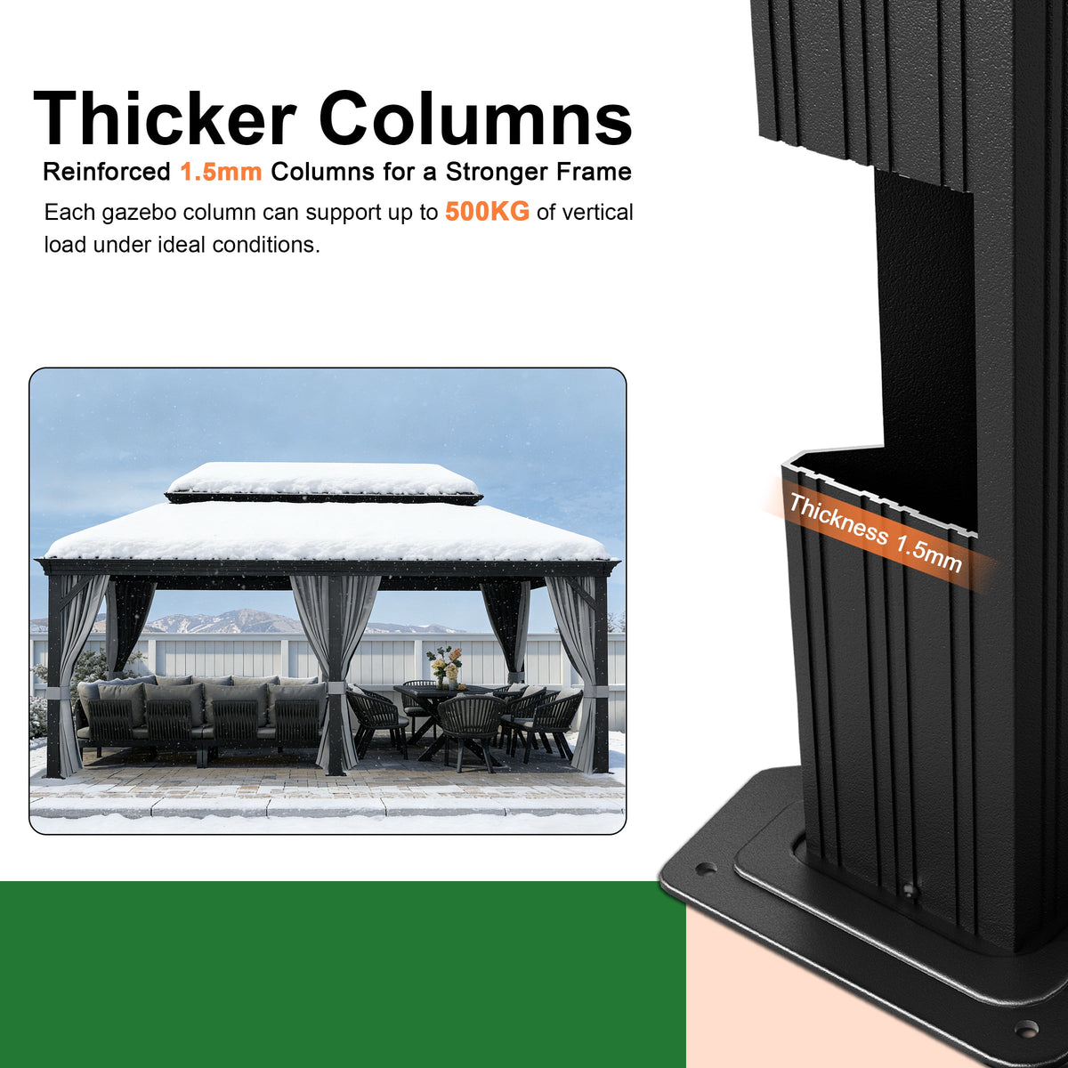 Aluminium Carport with Steel Roof – Weatherproof Canopy for Cars, Motorbikes & Campervans