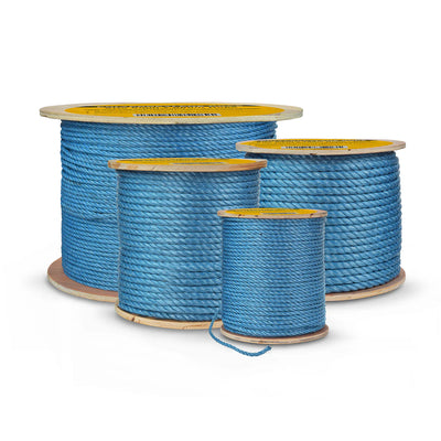500m Heavy Duty Lorry Rope on Wooden Reel – 6mm Polypropylene Load Securing Rope