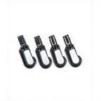 Black Auto-Locking Shock Cord Hook – Heavy Duty 2-Part Plastic Bungee Hook for 6mm and 8mm Elastic Cord