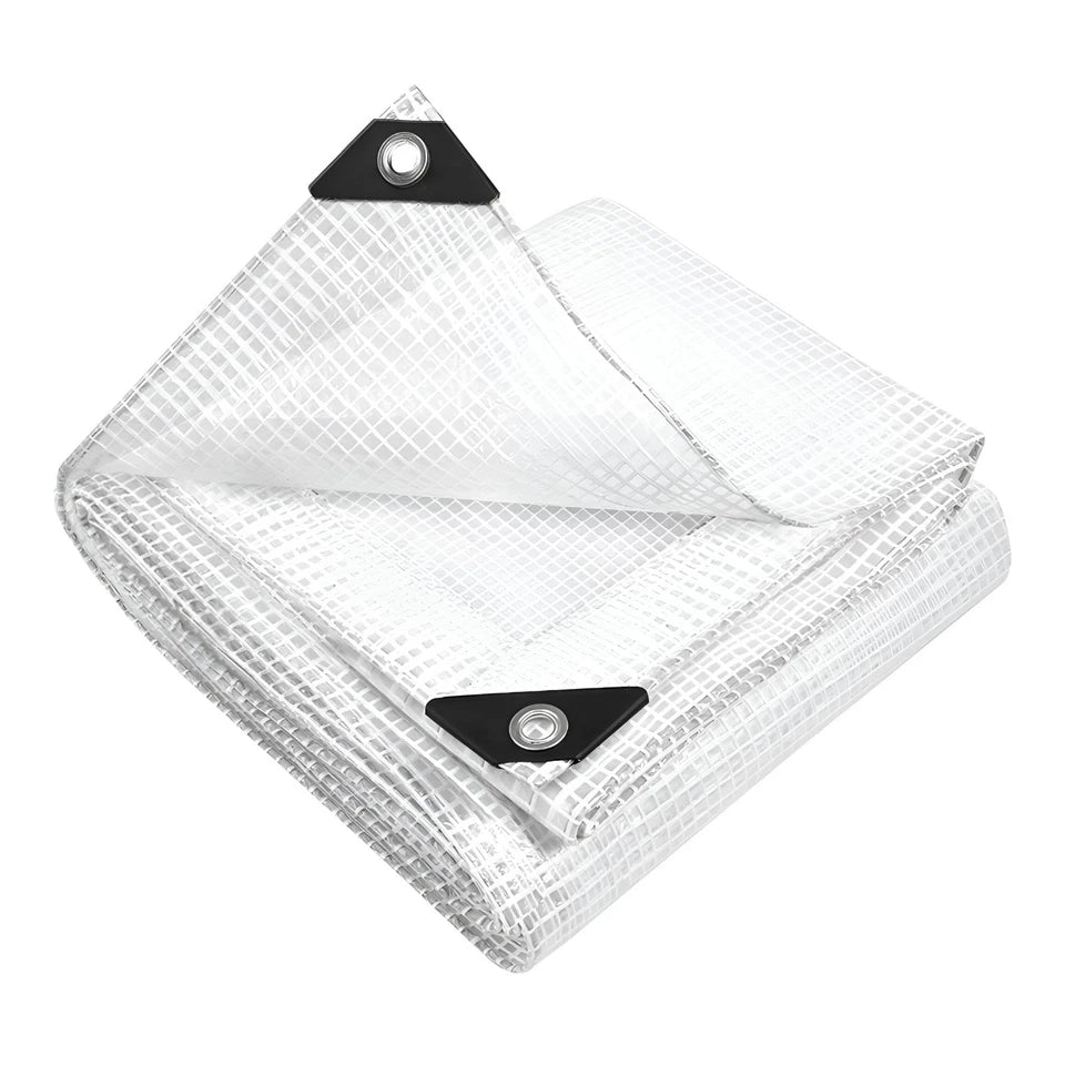 Clear Heavy Duty Tarpaulin Waterproof Cover Ground Sheet Transparent Tarpaulin