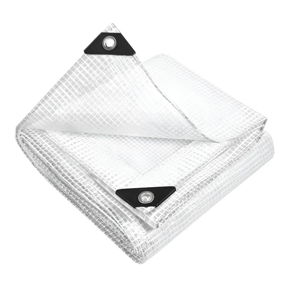 Clear Heavy Duty Tarpaulin Waterproof Cover Ground Sheet Transparent Tarpaulin