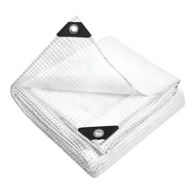 Clear Heavy Duty Tarpaulin Waterproof Cover Ground Sheet Transparent Tarpaulin