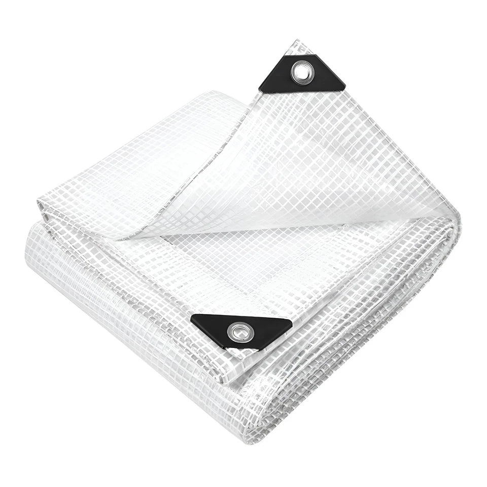 Clear Heavy Duty Tarpaulin Waterproof Cover Ground Sheet Transparent Tarpaulin