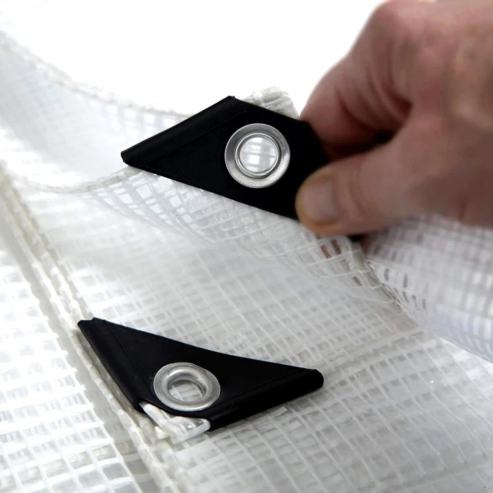 Clear Heavy Duty Tarpaulin Waterproof Cover Ground Sheet Transparent Tarpaulin